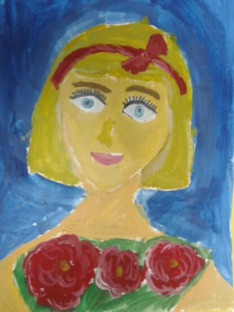 Портрет матери и ребенка 4 класс изо. Портрет мамы. Рисунок для мамы гуашью. Портрет мамы гуашью.
