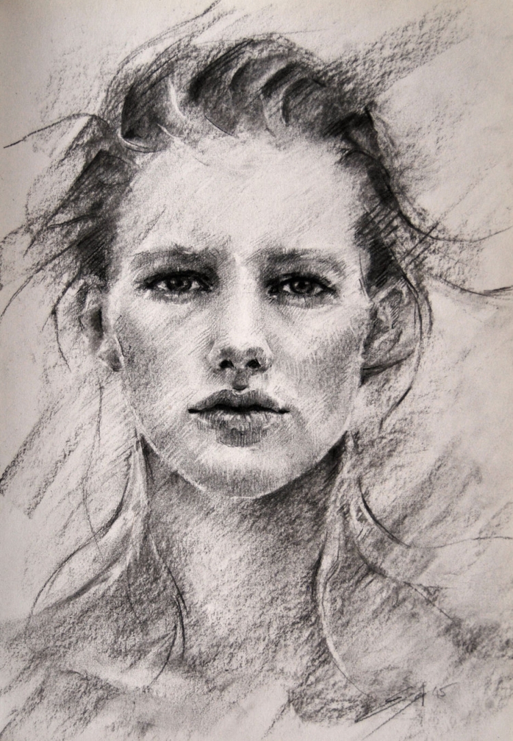 Портрет графический карандашный