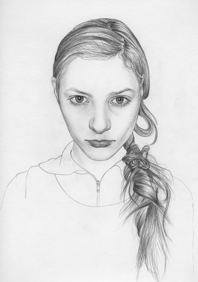 Дженни рисунок карандашом портрет