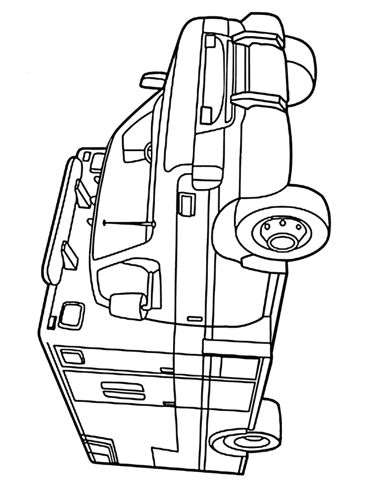 Раскраска Скорая помощь Газель