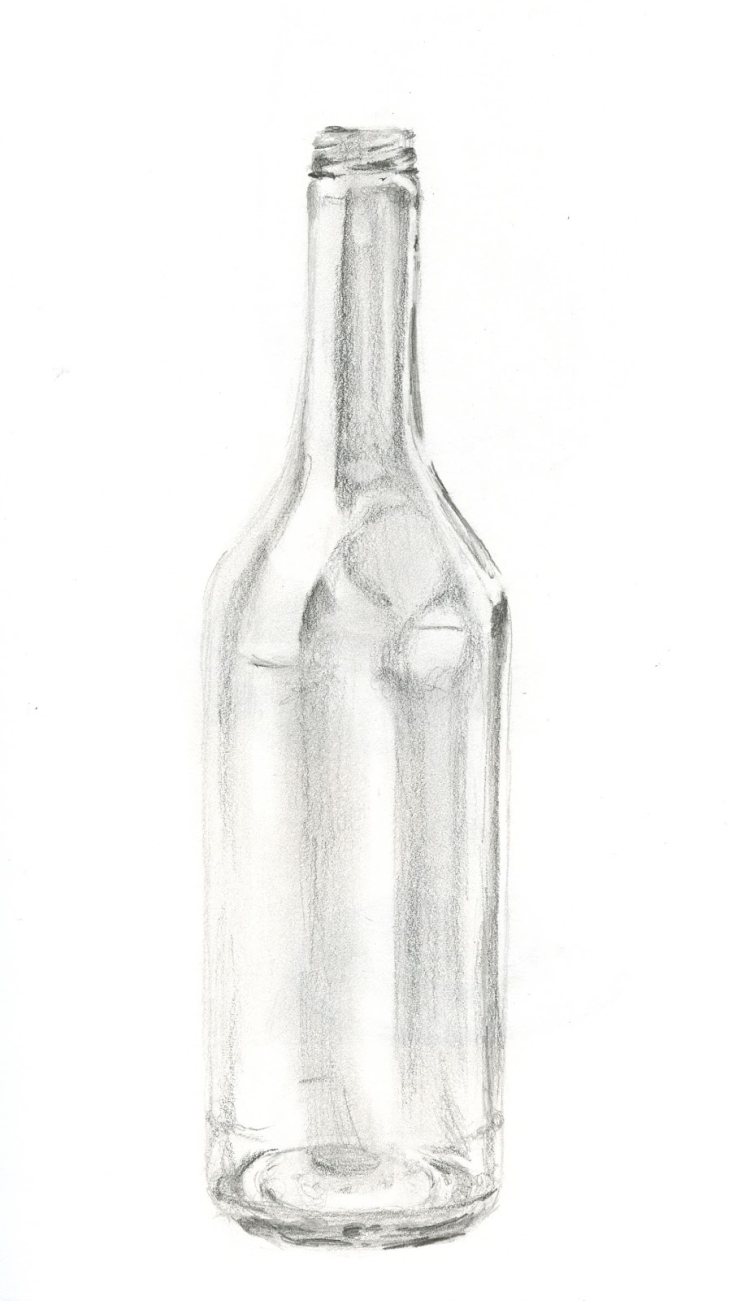 Бутылка карандашом