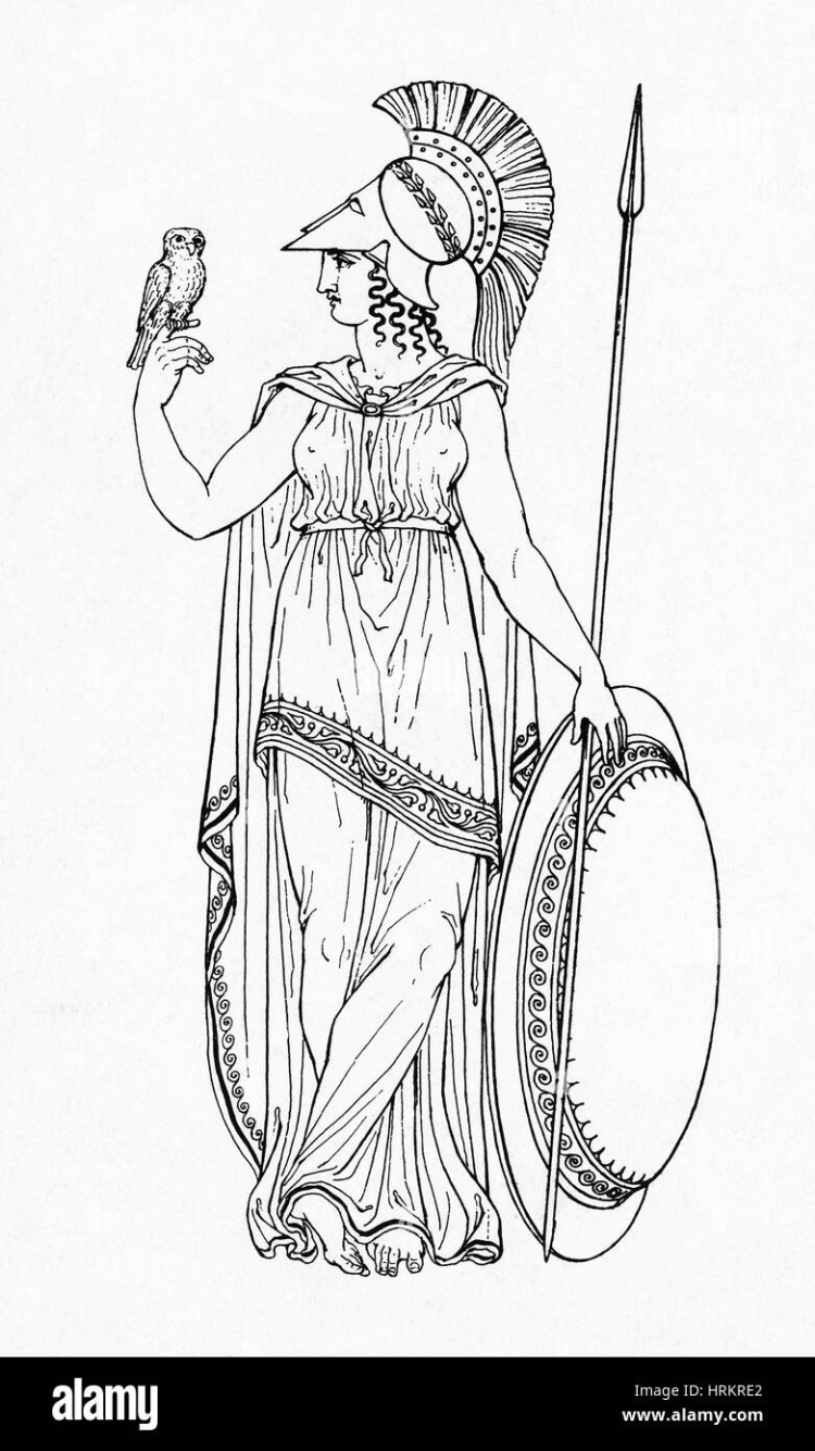 Греческая богиня Афина Минерва