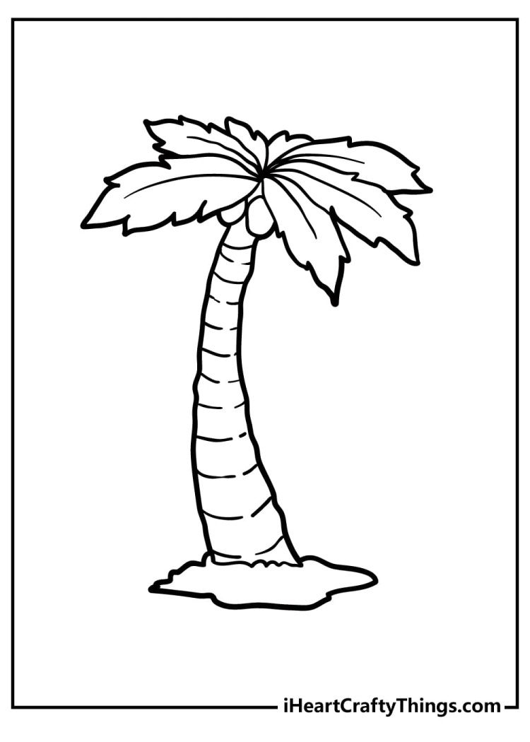 Рисунок по теме 3 пальмы раскраски