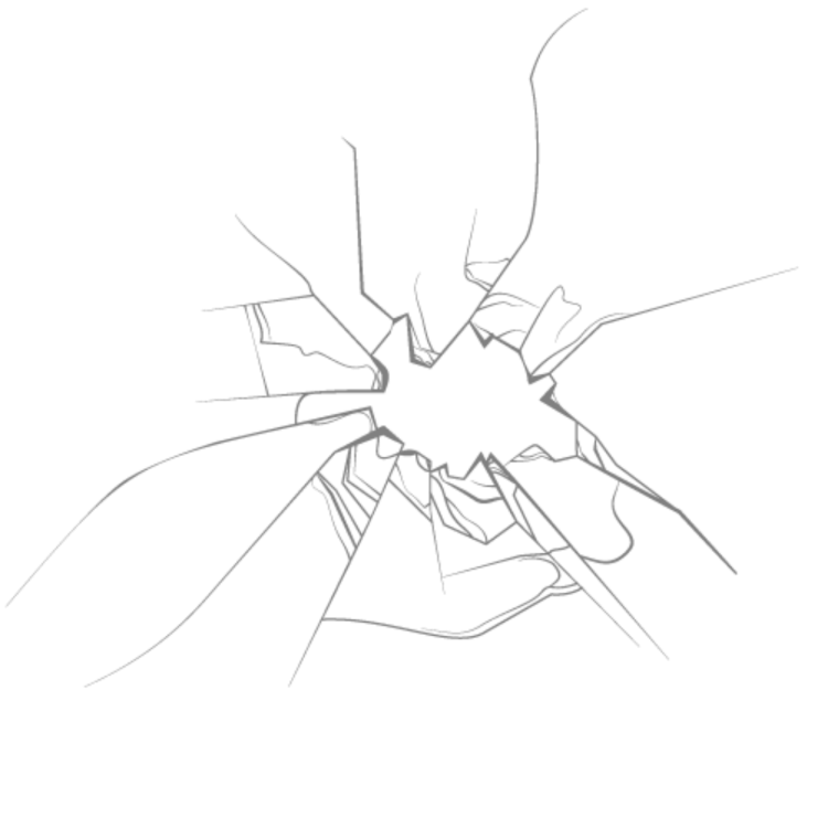 Эскиз разбитого стекла