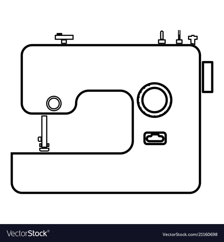 Простой рисунок швейной машинки