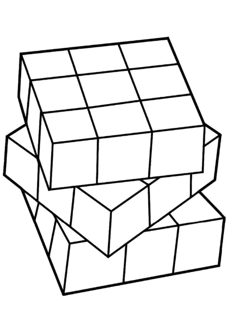 Раскраска кубик Рубика