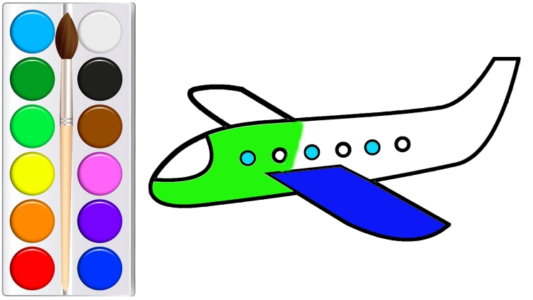 Как рисовать самолет для детей 3 года