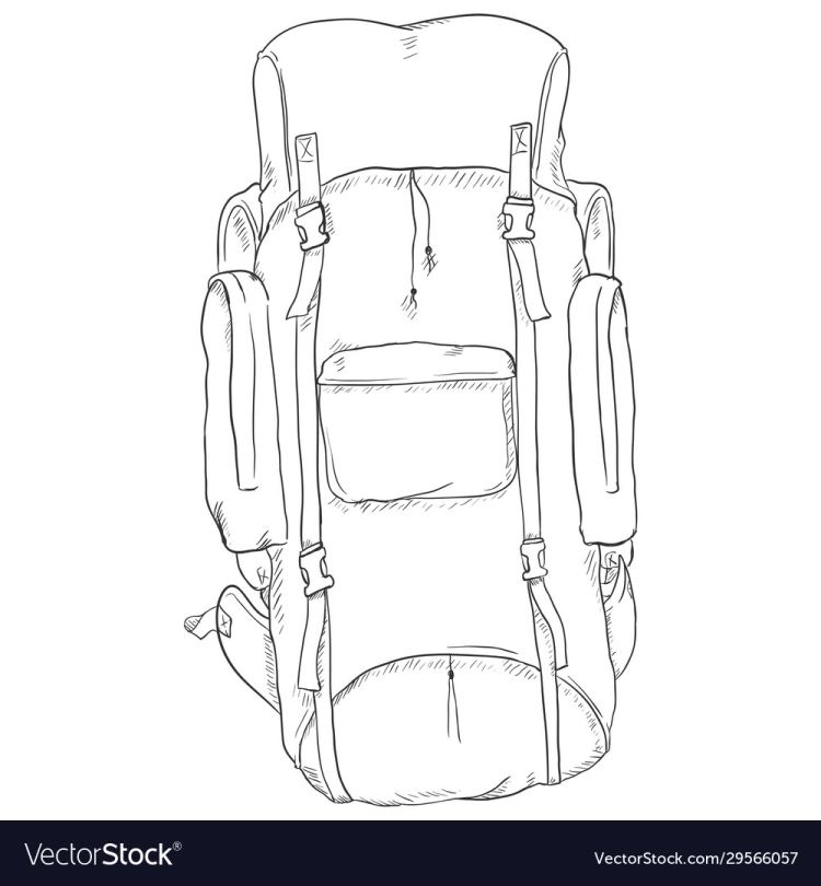 Рюкзак походный рисунок карандашом