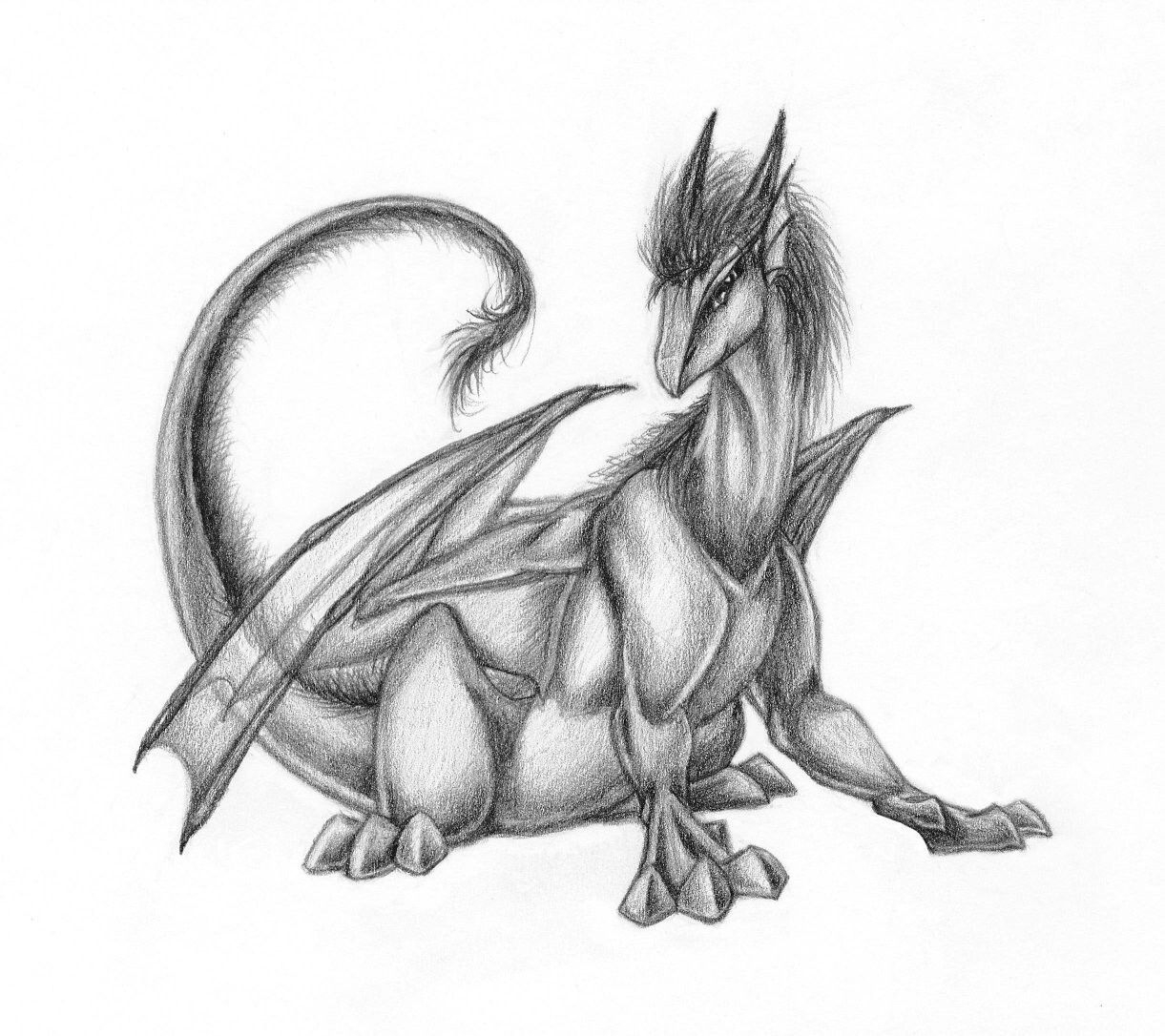 Рисунки карандашом драконы красивые