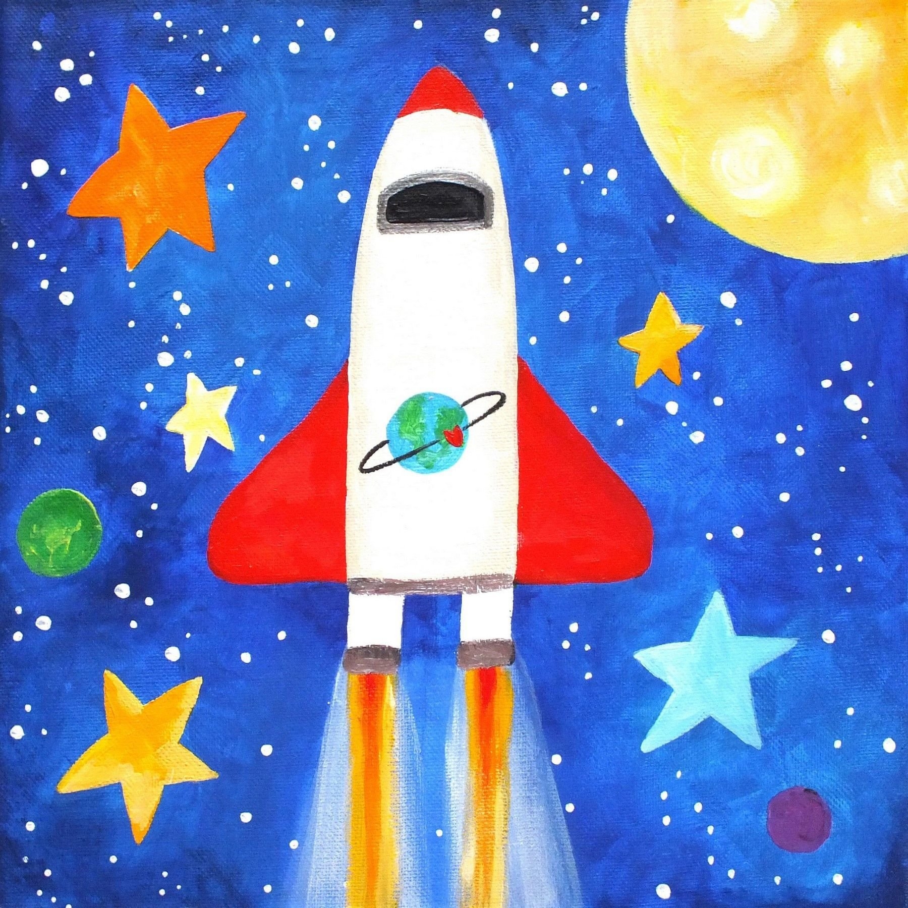Рисуем ко дню космонавтики. Рисунок ко Дню космонавтики. Рисунок на день космонавтики для детей. Рисунки на тему космос для детей. Детские рисунки ко Дню космонавтики.
