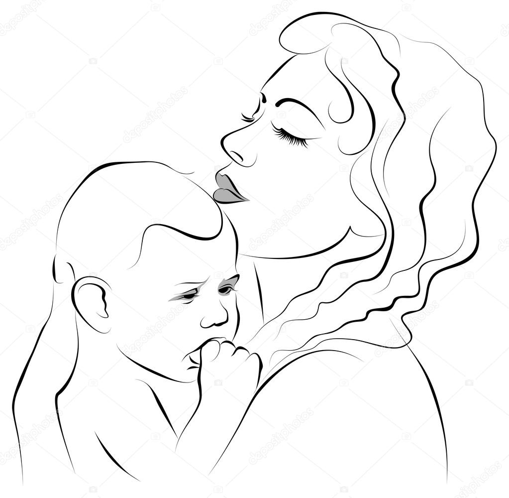 Эскиз рисунка ко Дню матери