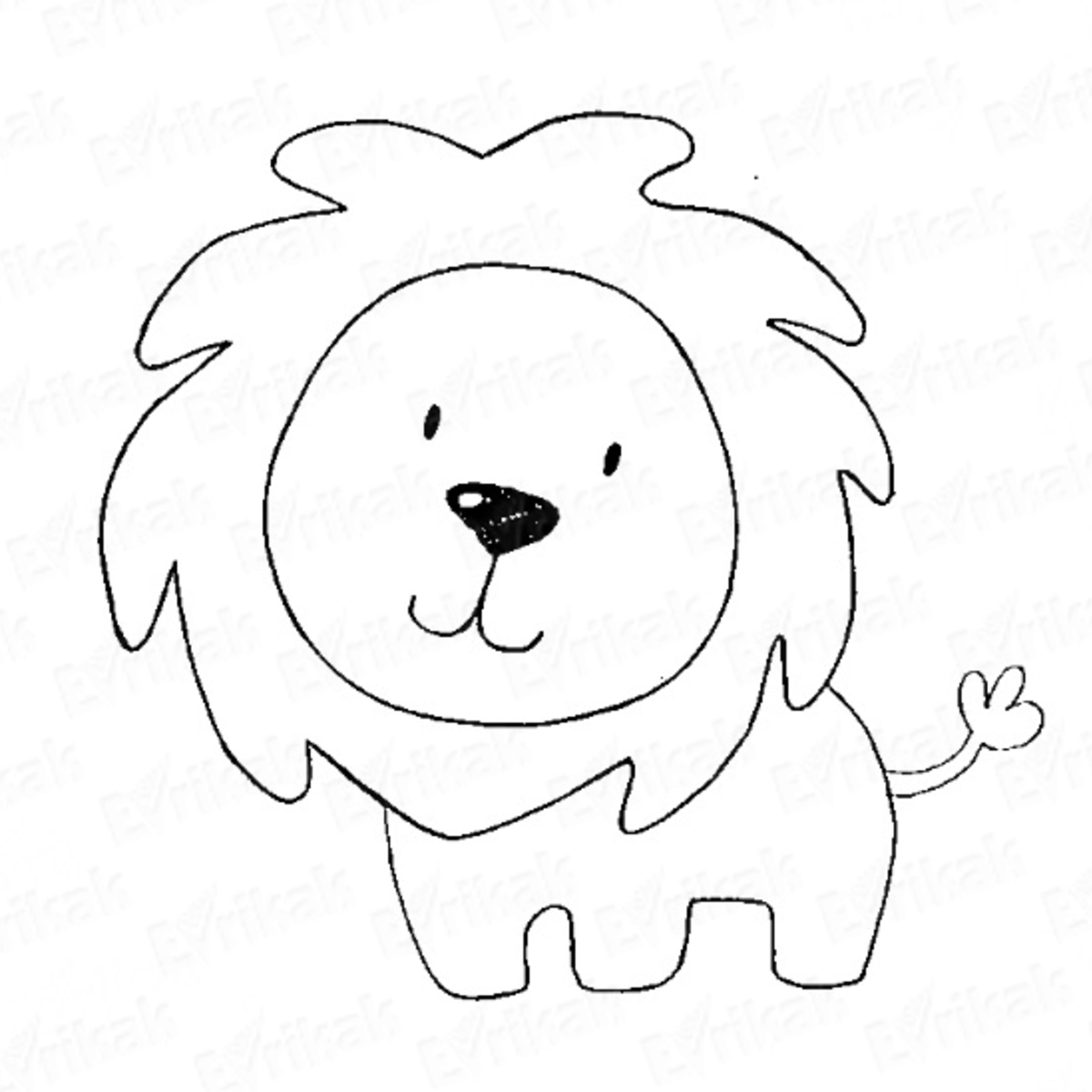 Рисунок Льва для срисовки легкие