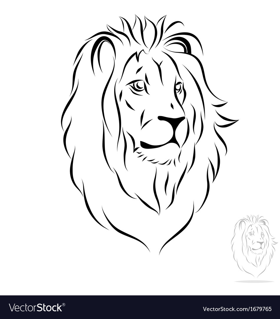 Голова Льва контур