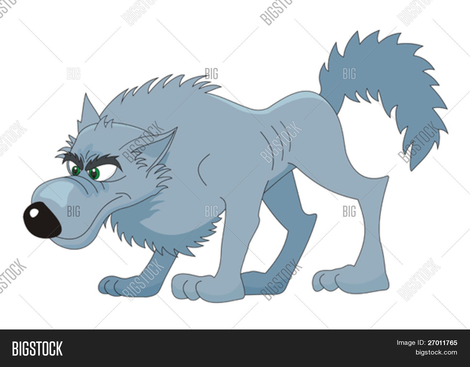 Злой серый волк для детей