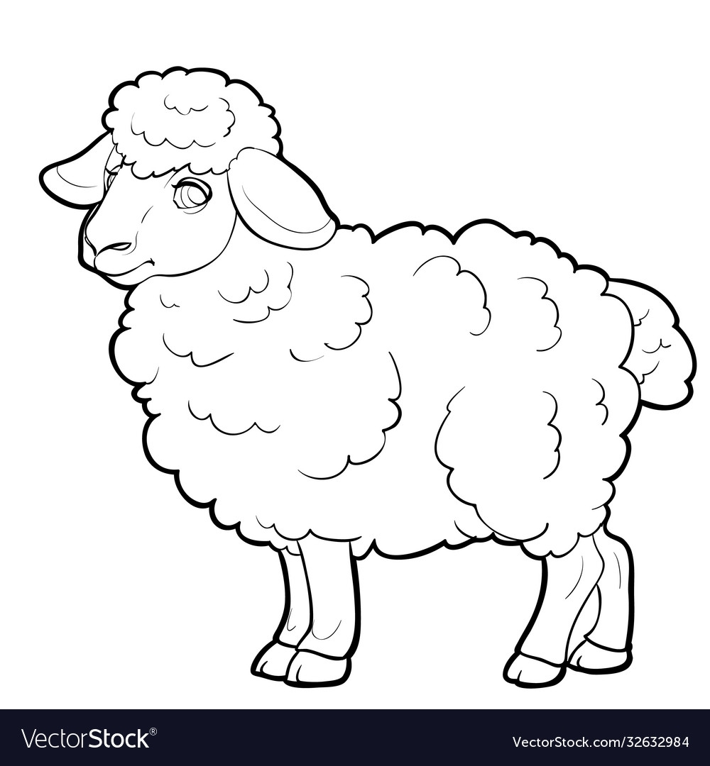 Рисование овечки контур