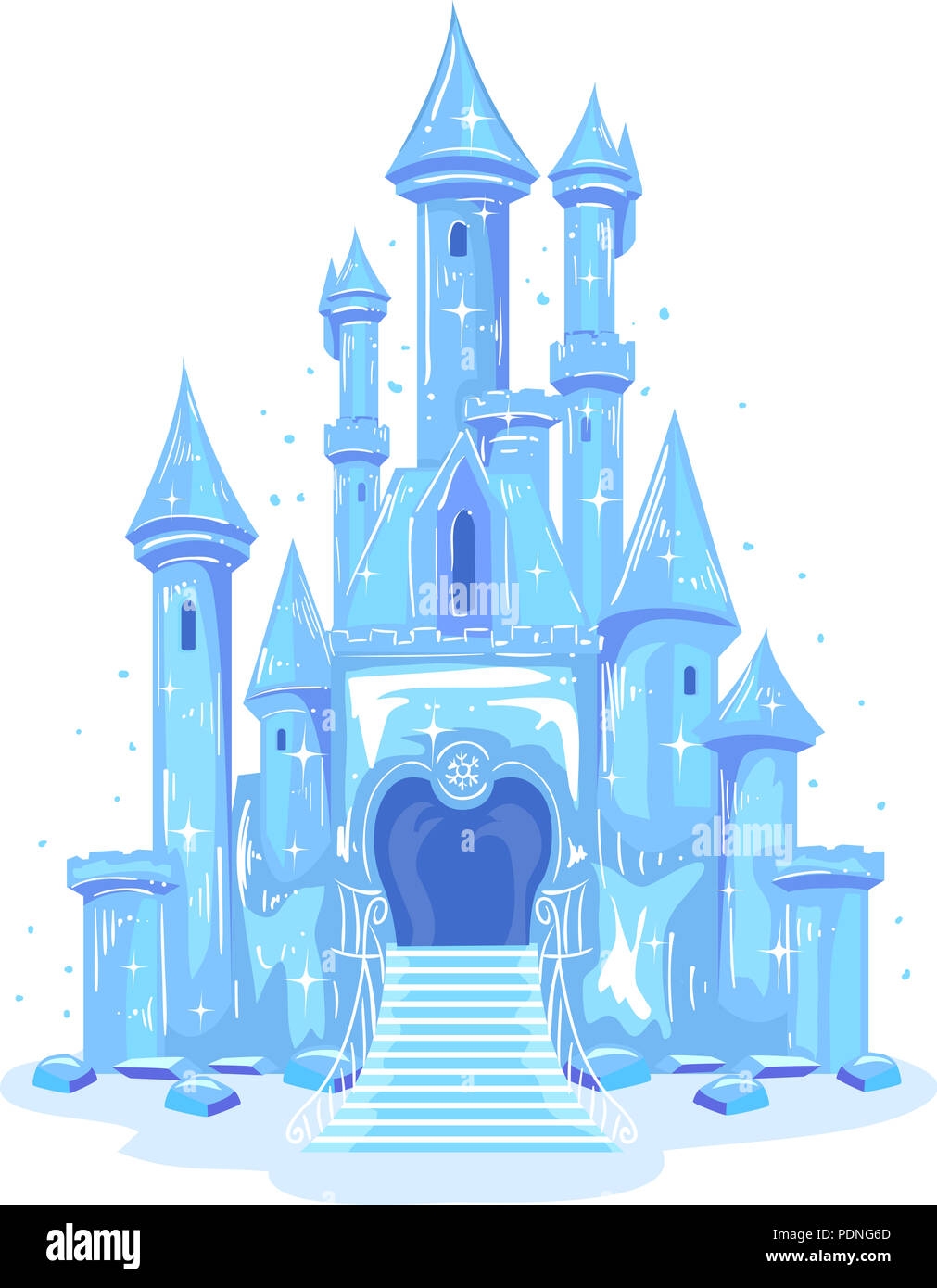 Замок снежной королевы трафарет - 47 фото