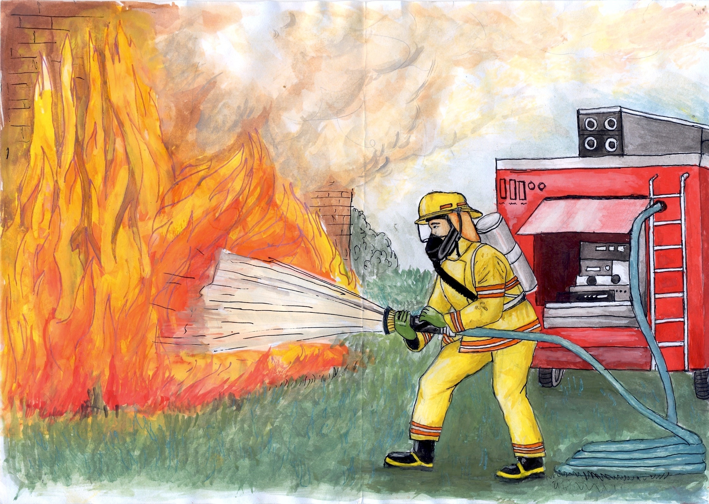 Рисунок на тему пожарная охрана. Пожарная тематика. Пожарный рисунок. Пожар рисунок. Картинки на пожарную тематику.