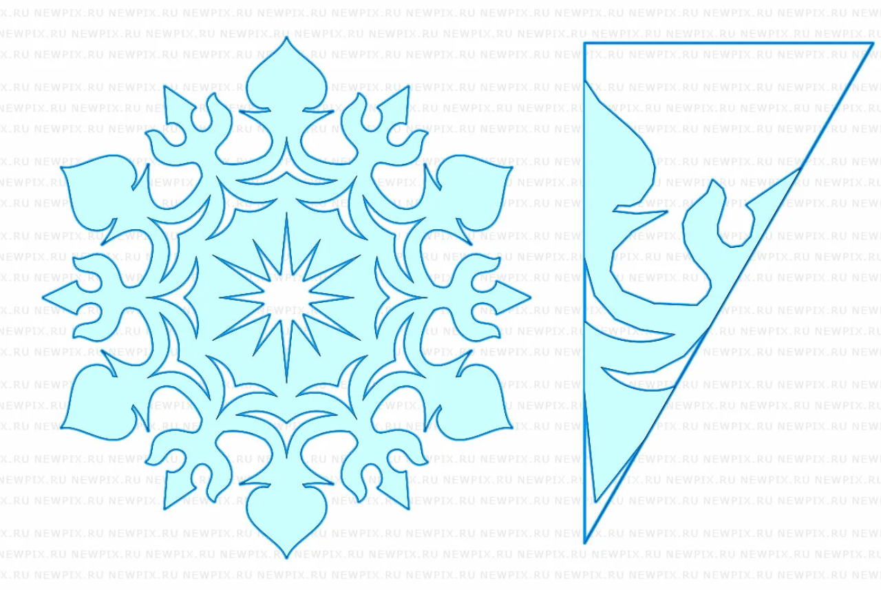 Шаблоны для вырезания красивых снежинок из бумаги на Новый год 2017