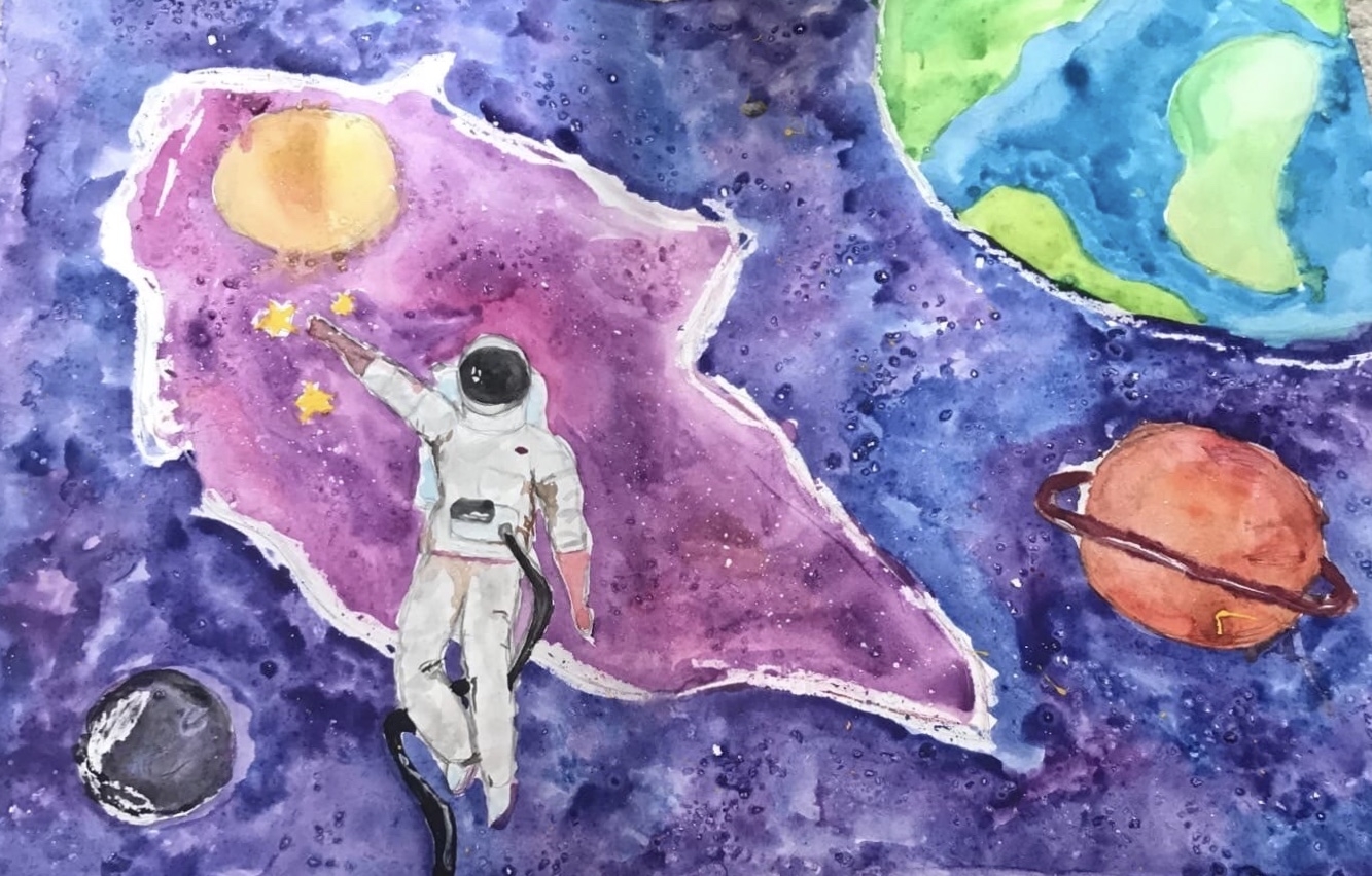 Рисунок космос-школьный конкурс