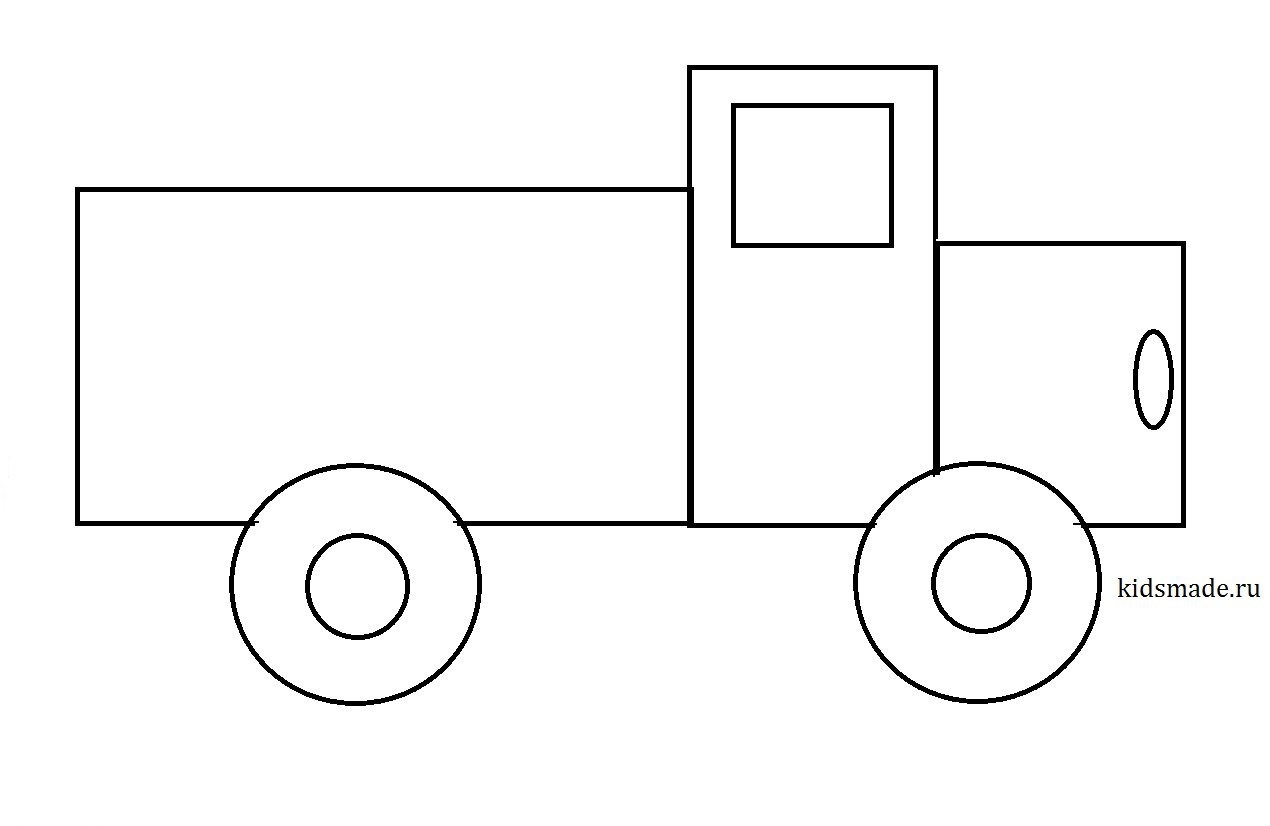 Грузовик для детей рисунок карандашом - 50 фото