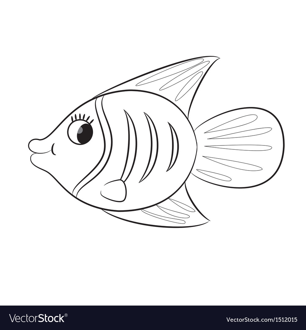 Рыбка рисунок для детей карандашом