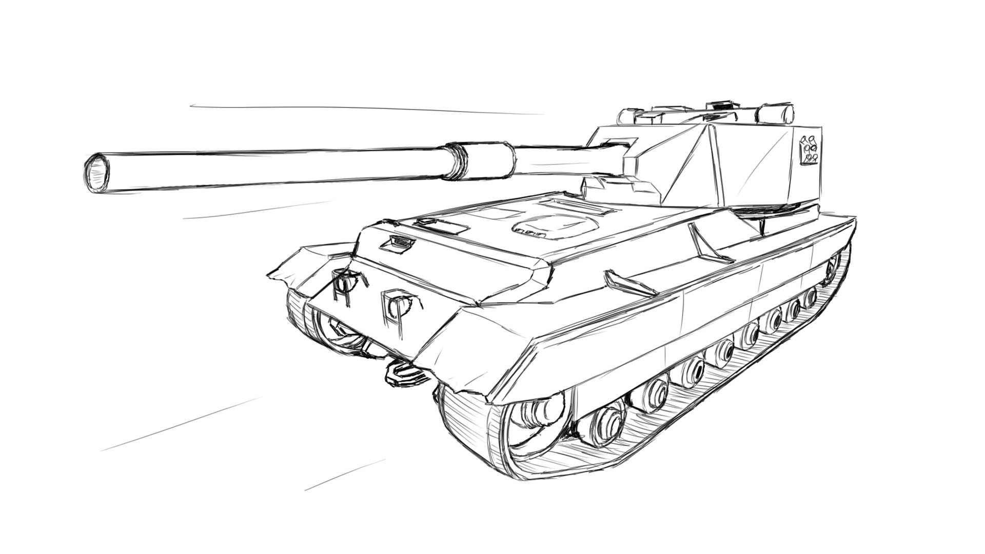 Нарисовать танк fv215b 183