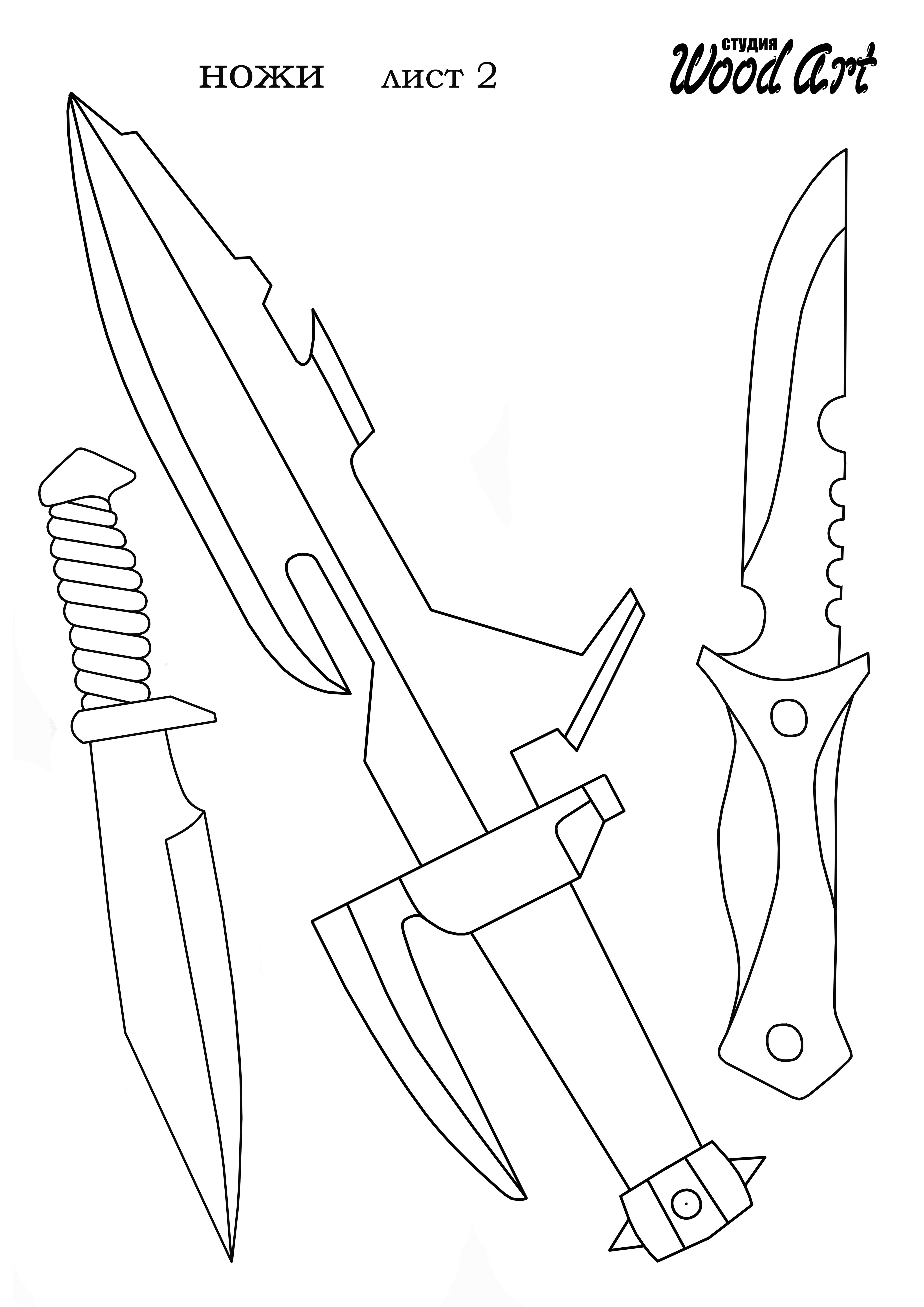 Ножи из CS: GO (КС ГО) — чертежи