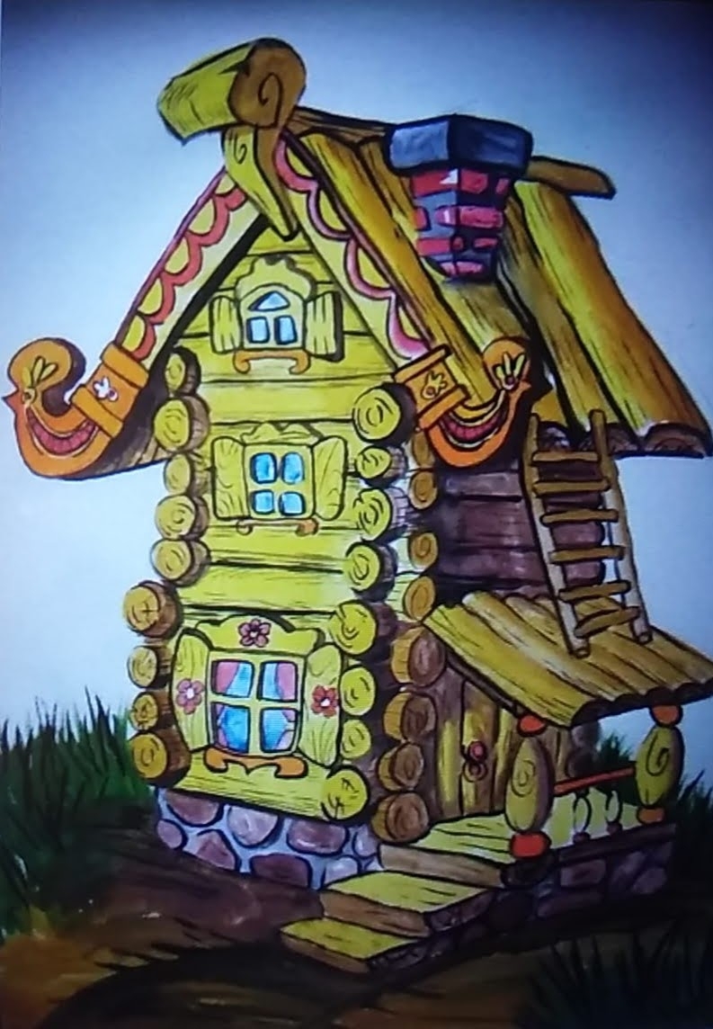 Рисование Комарова сказочный домик Теремок