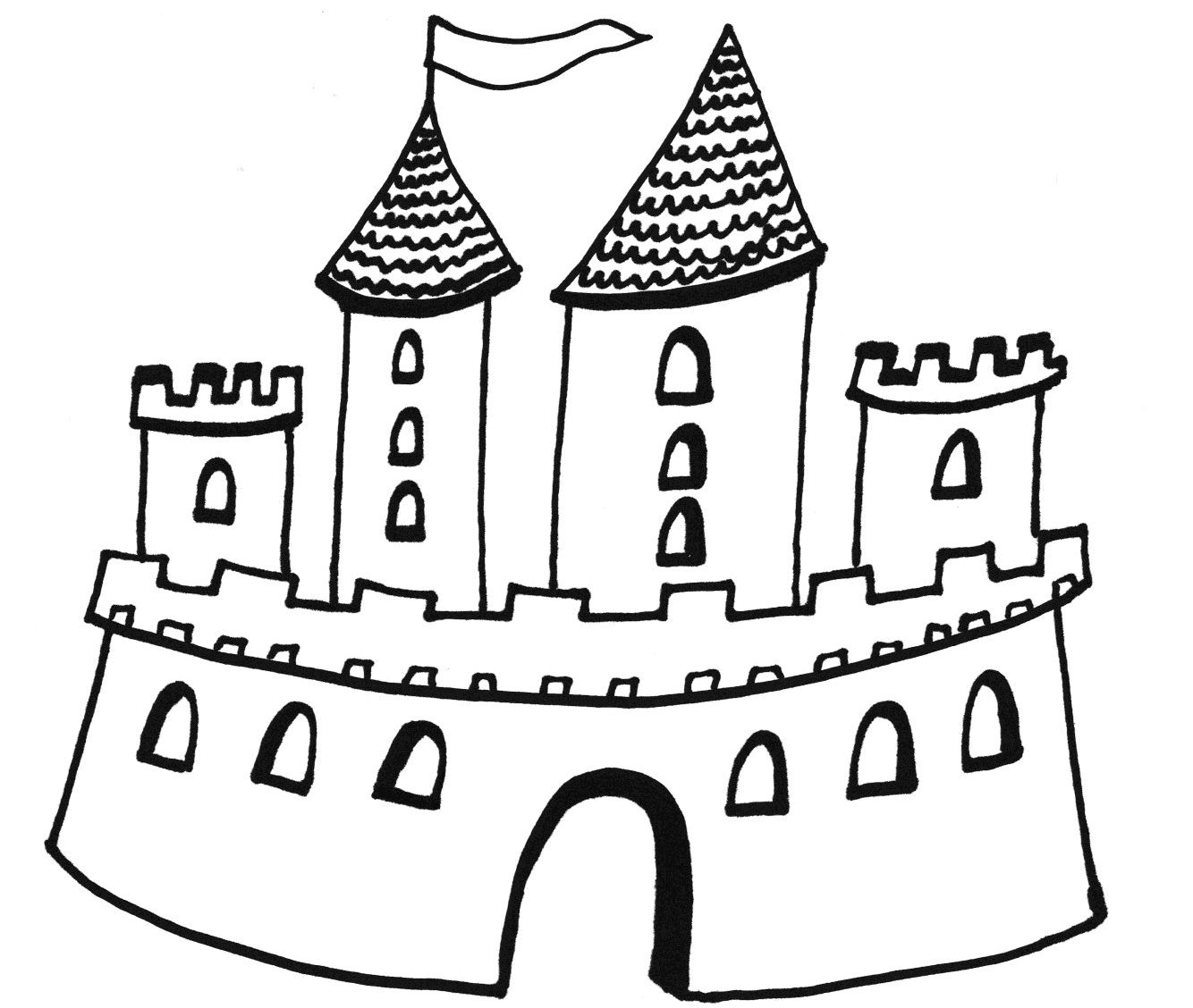 Рисунок замка для детей 11 лет