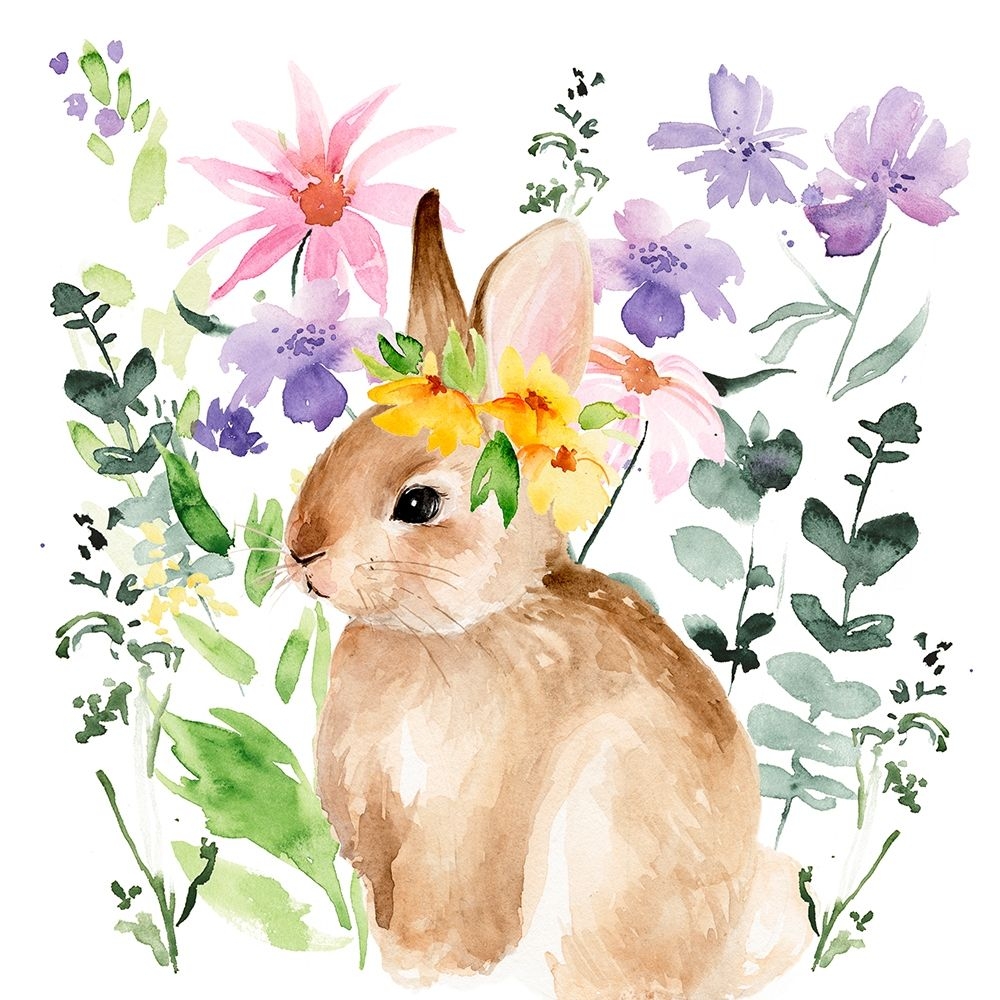 Пасхальный кролик Акварельные иллюстрации для детей