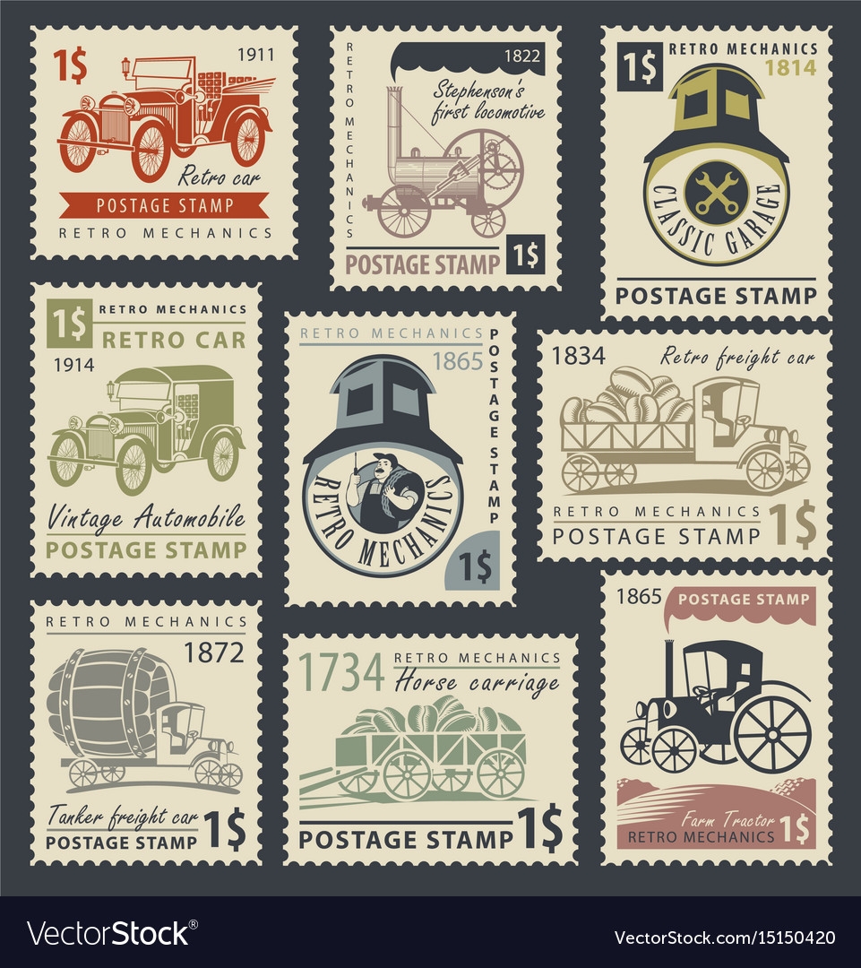 Ретро марки почтовые