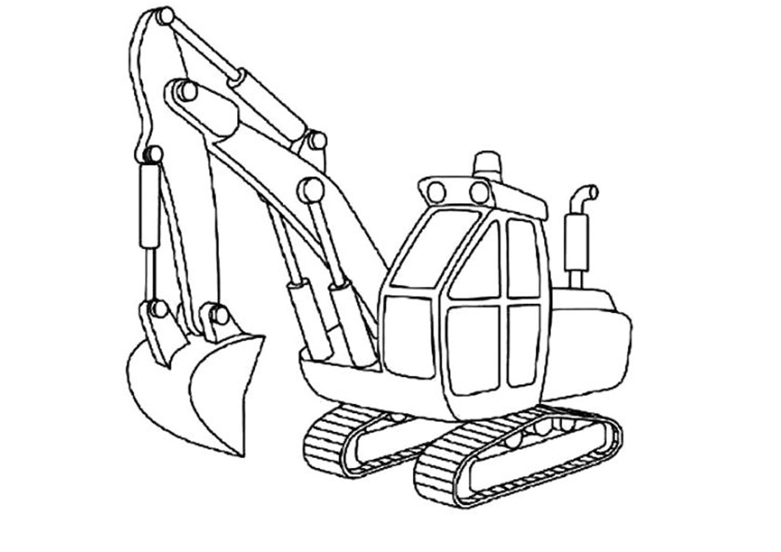 Экскаватор рисунок для детей - 52 фото