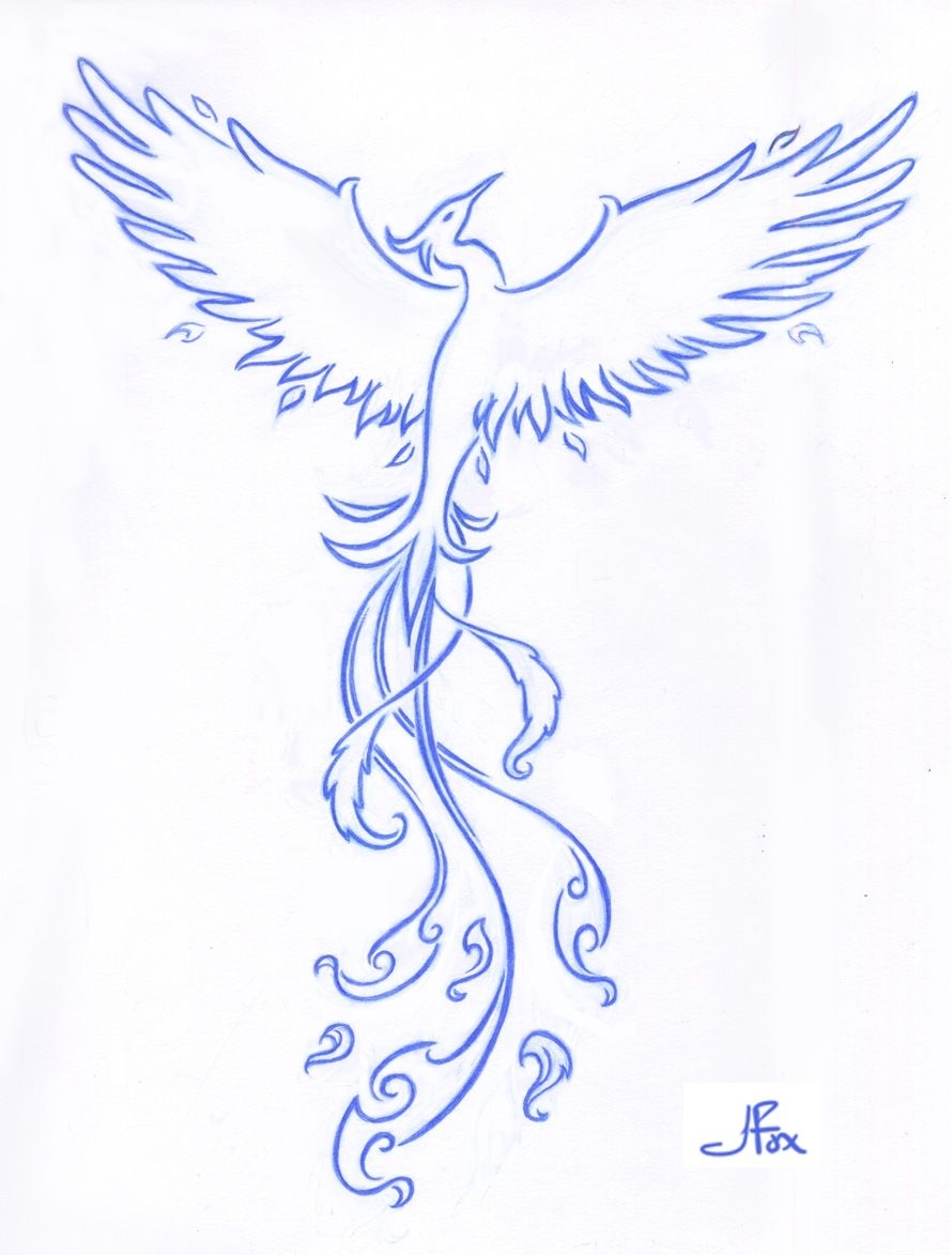 Птица Феникс рисунок