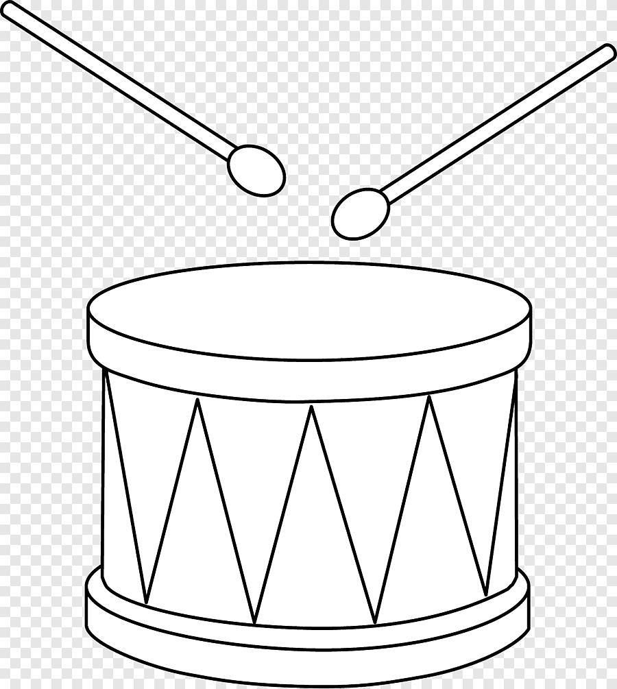 Музыкальные инструменты 02 - Бубен - раскраска