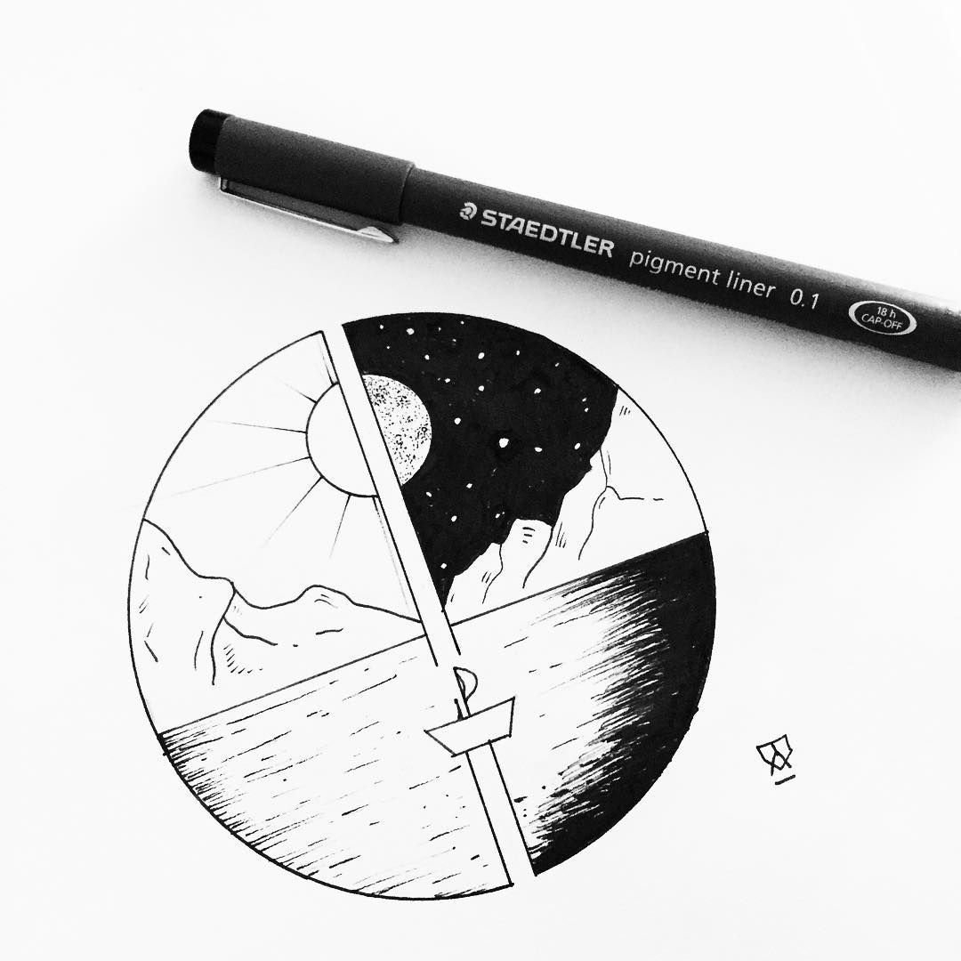 Красивые рисунки черной ручкой простые поэтапно (49 фото) » рисунки для срисовки на yesband.ru