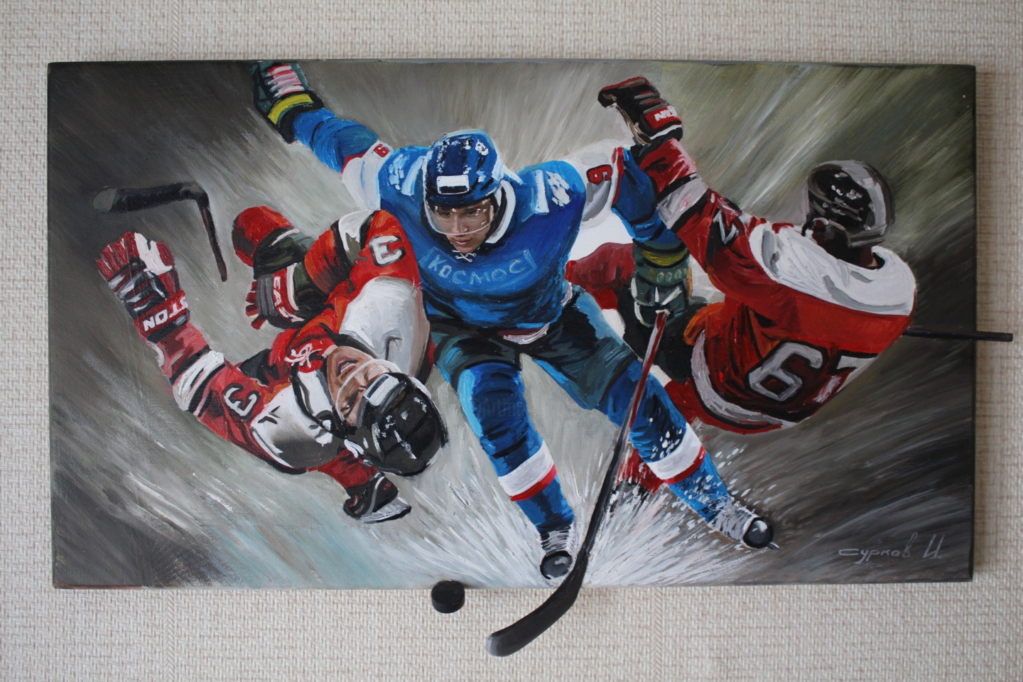 Hockey Art акварель