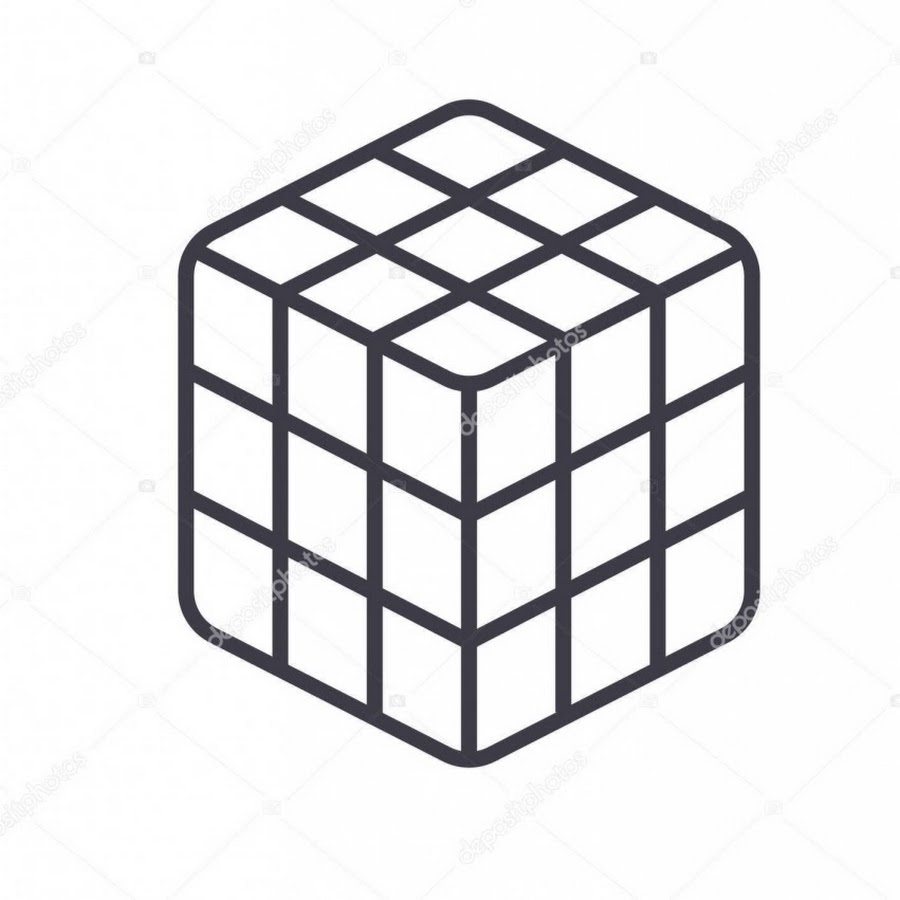 Черно белый кубик Рубика