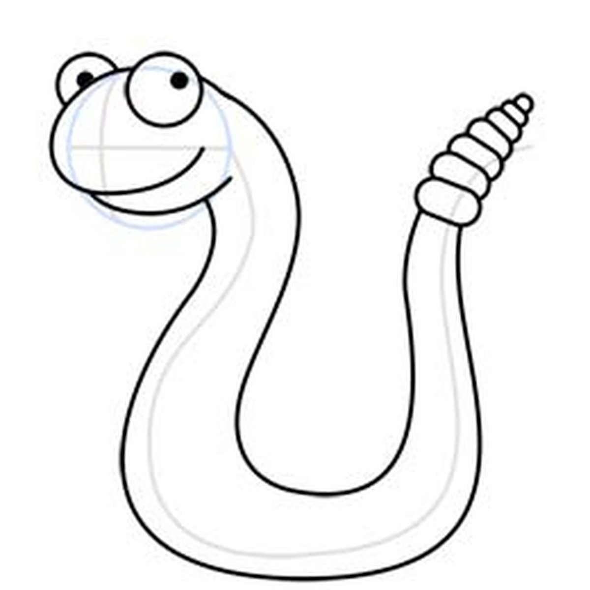 Как нарисовать лёгкую змею