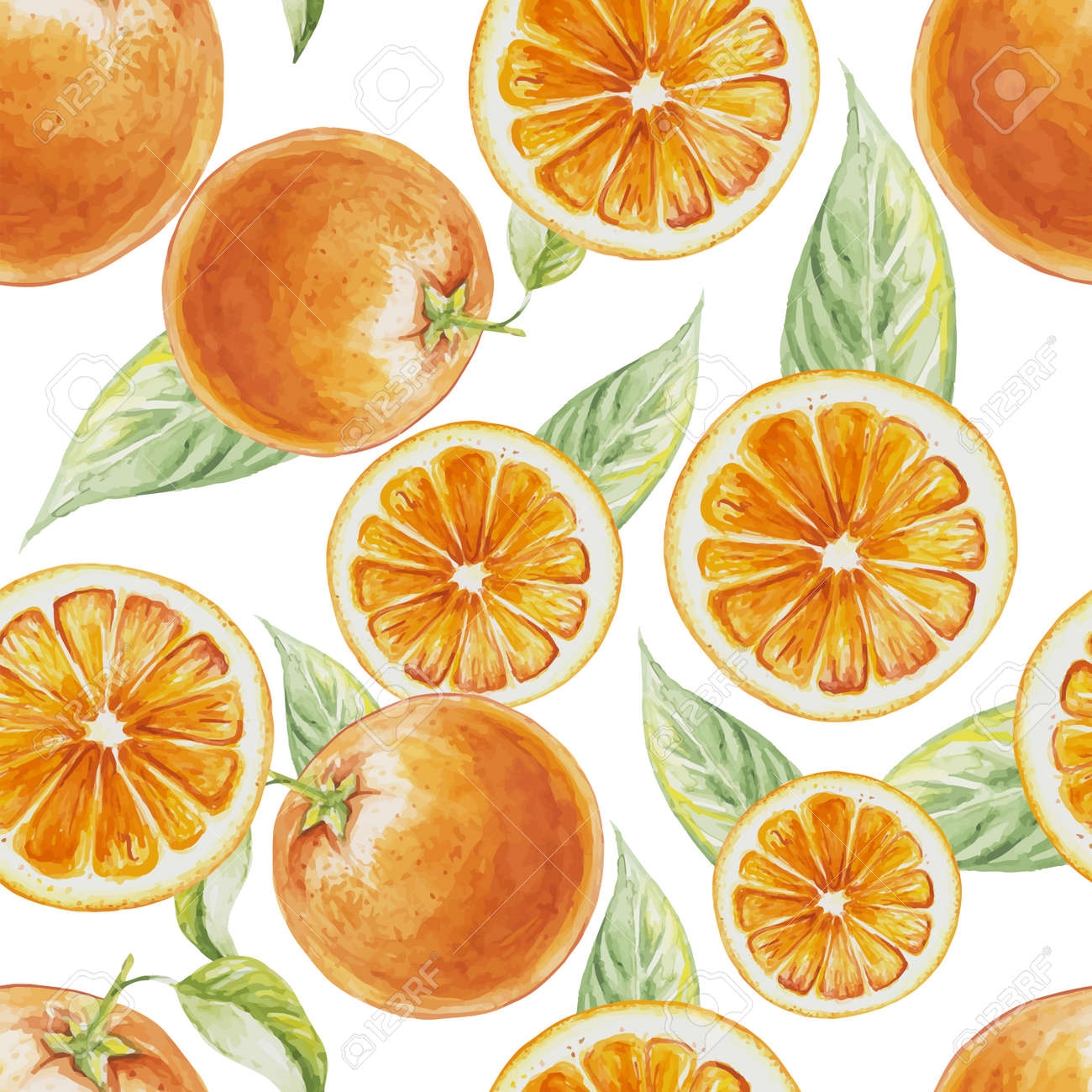 Апельсин акварельный фон