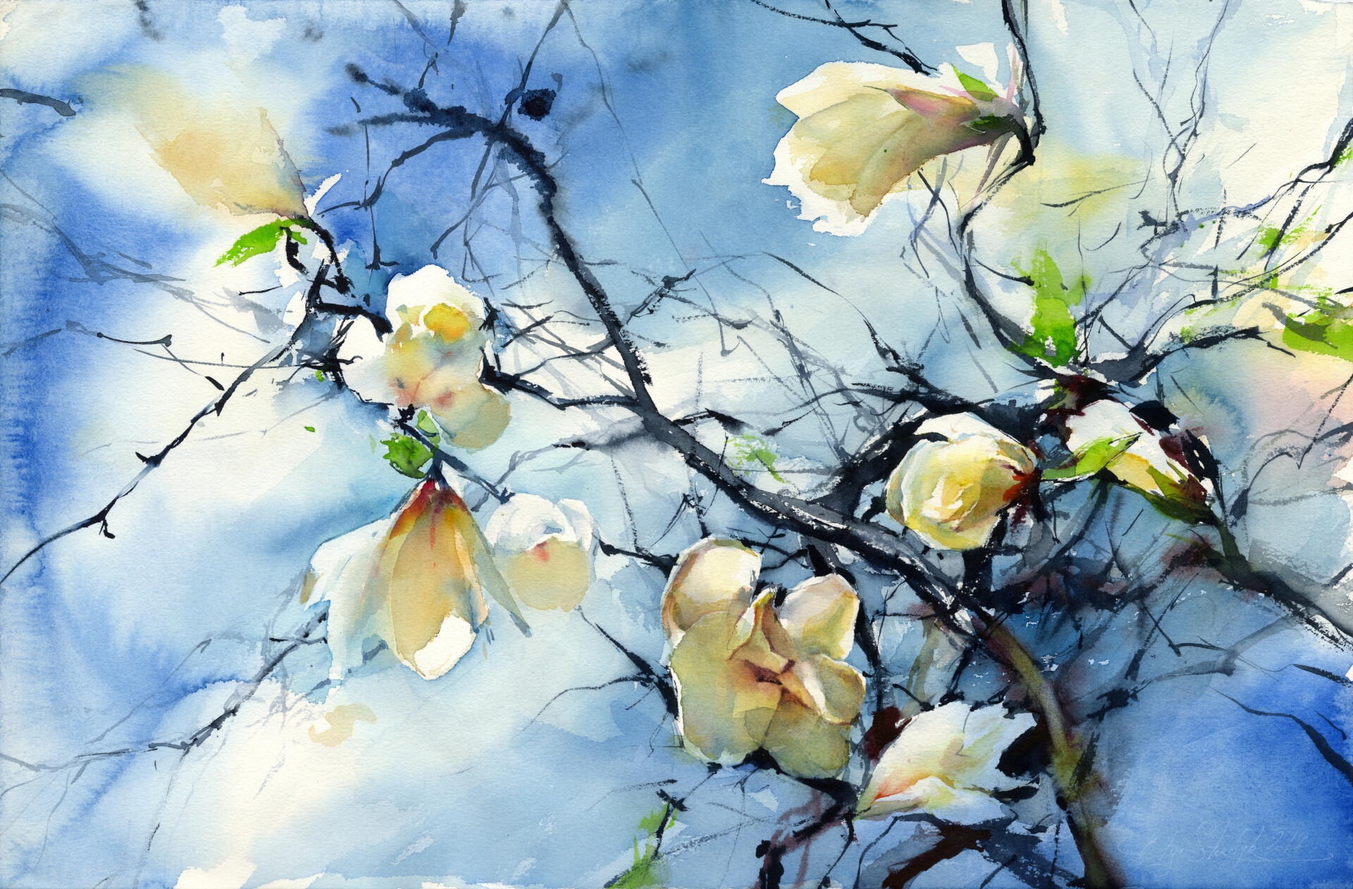 Весна рисунок акварелью - 65 фото