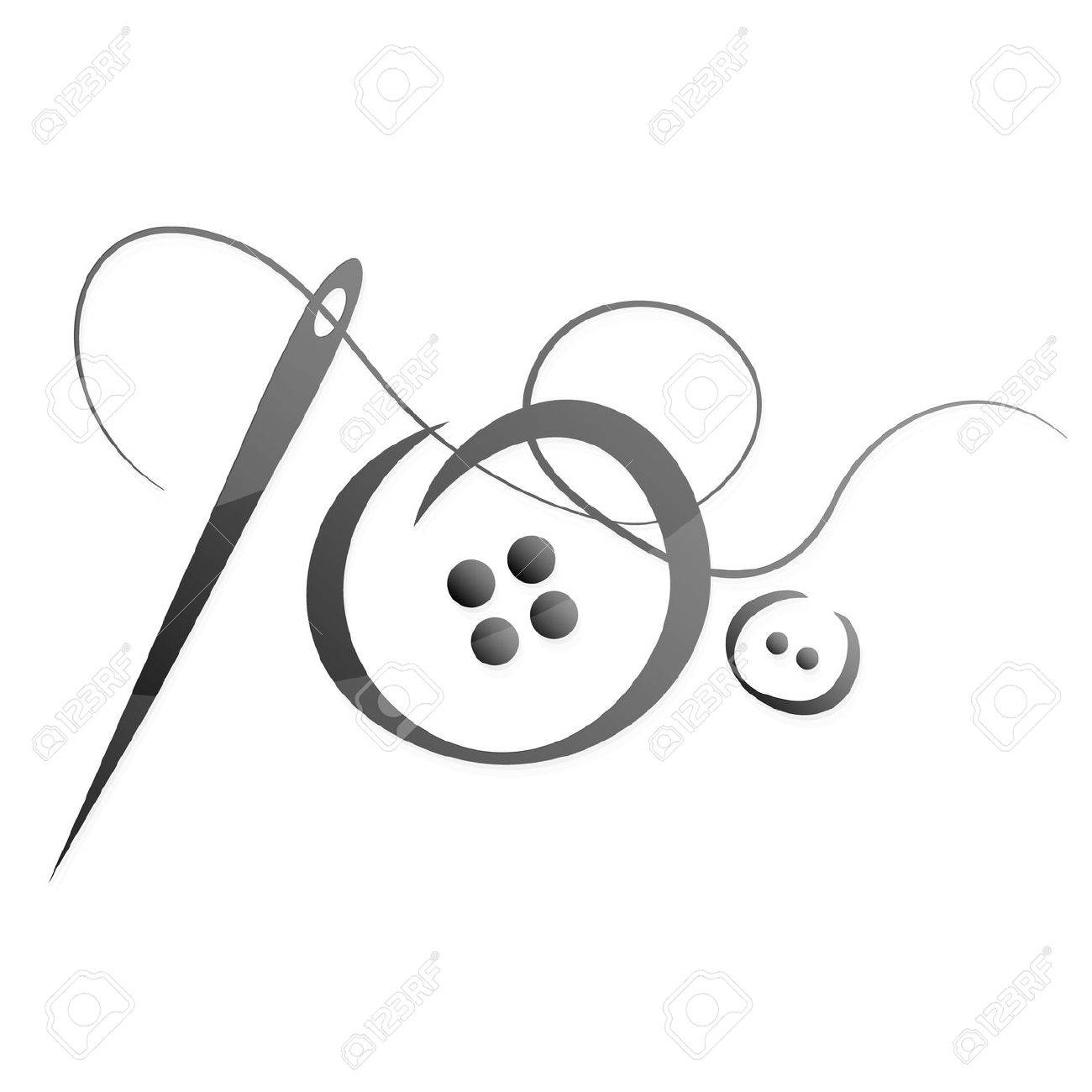 Иголка с ниткой логотип