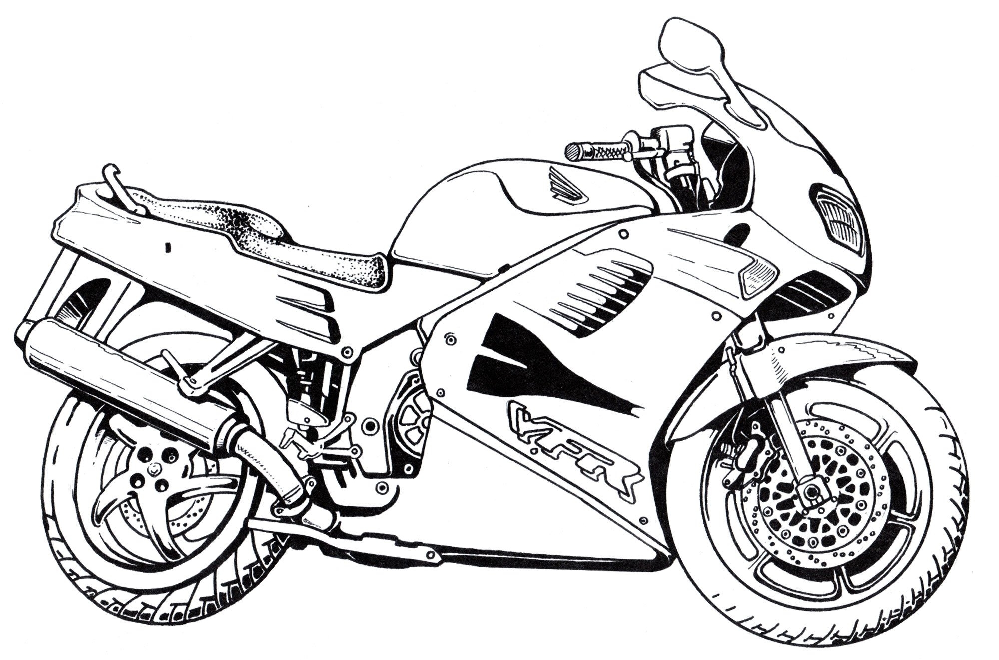 Современные мотоциклы: 10 разукрашек