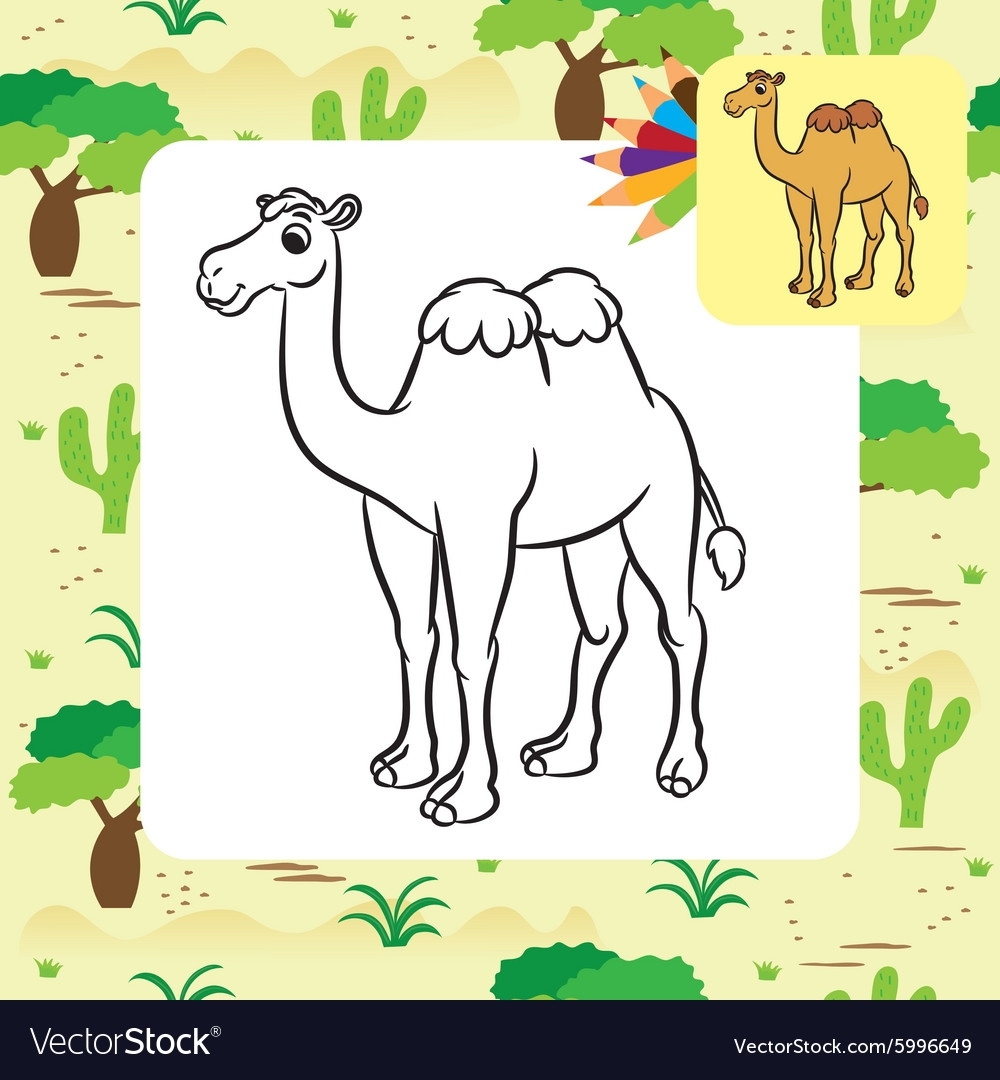Легкие рисунки для малышей верблюд