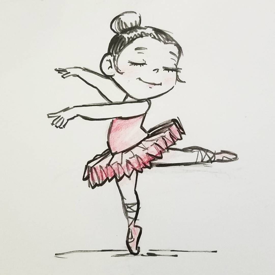 Рисунок балерины карандашом