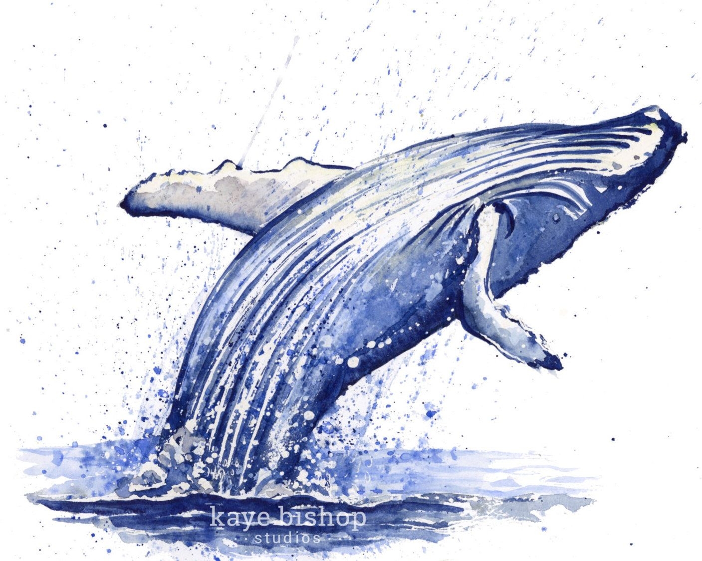 Синий кит карандашом