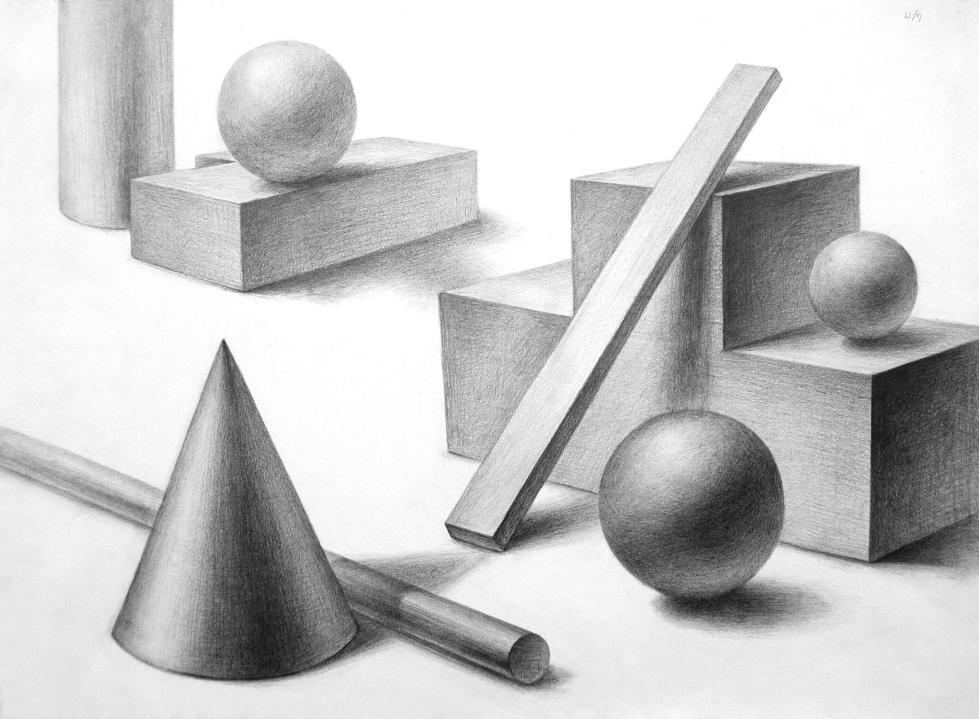 Академический рисунок геометрические фигуры картинки