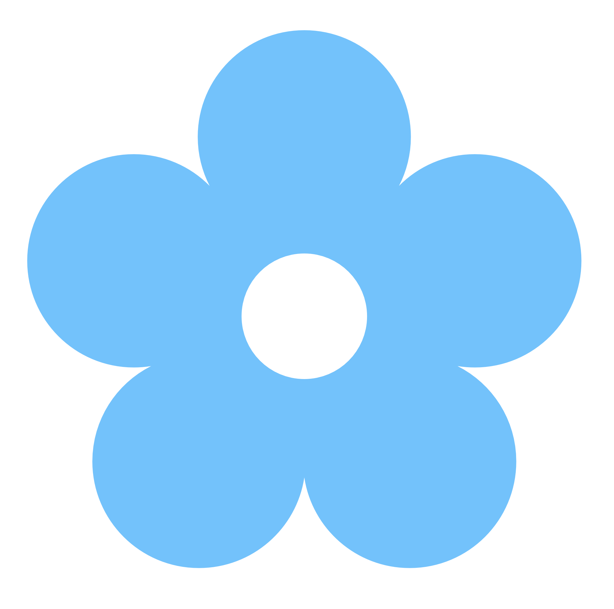 Синие цветочки для вырезания