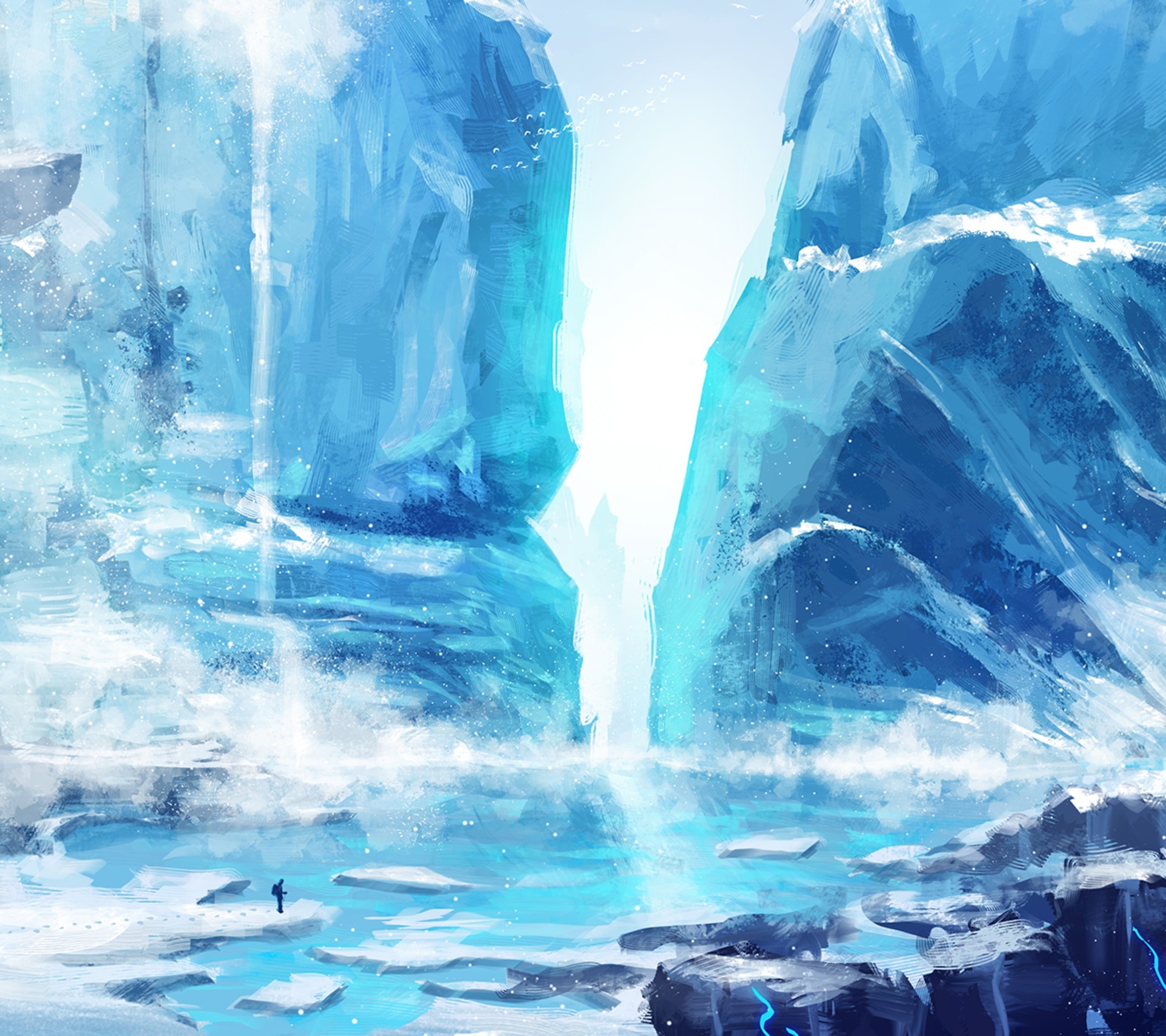 Ледяной пейзаж арт
