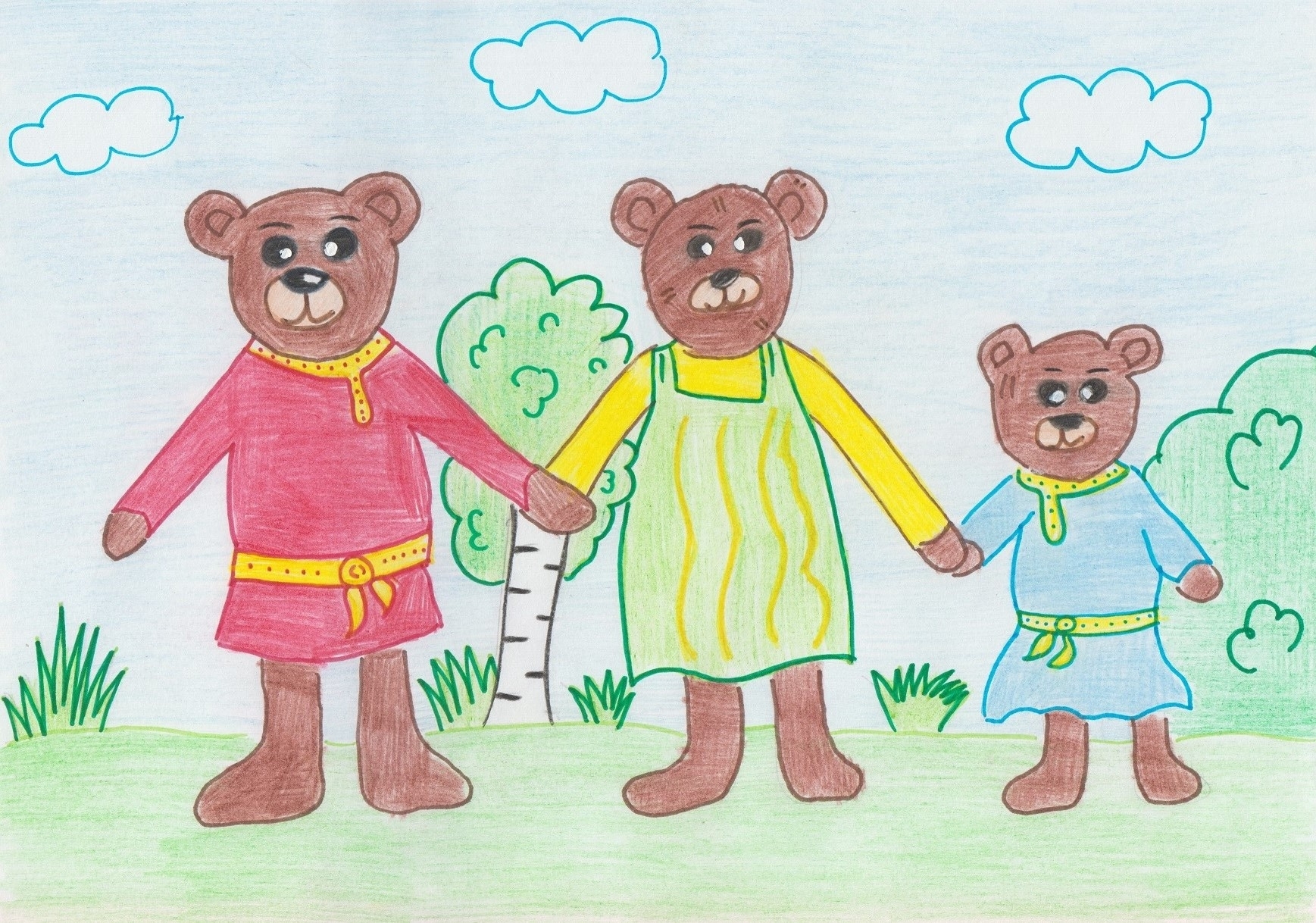 Раскраски Три медведя