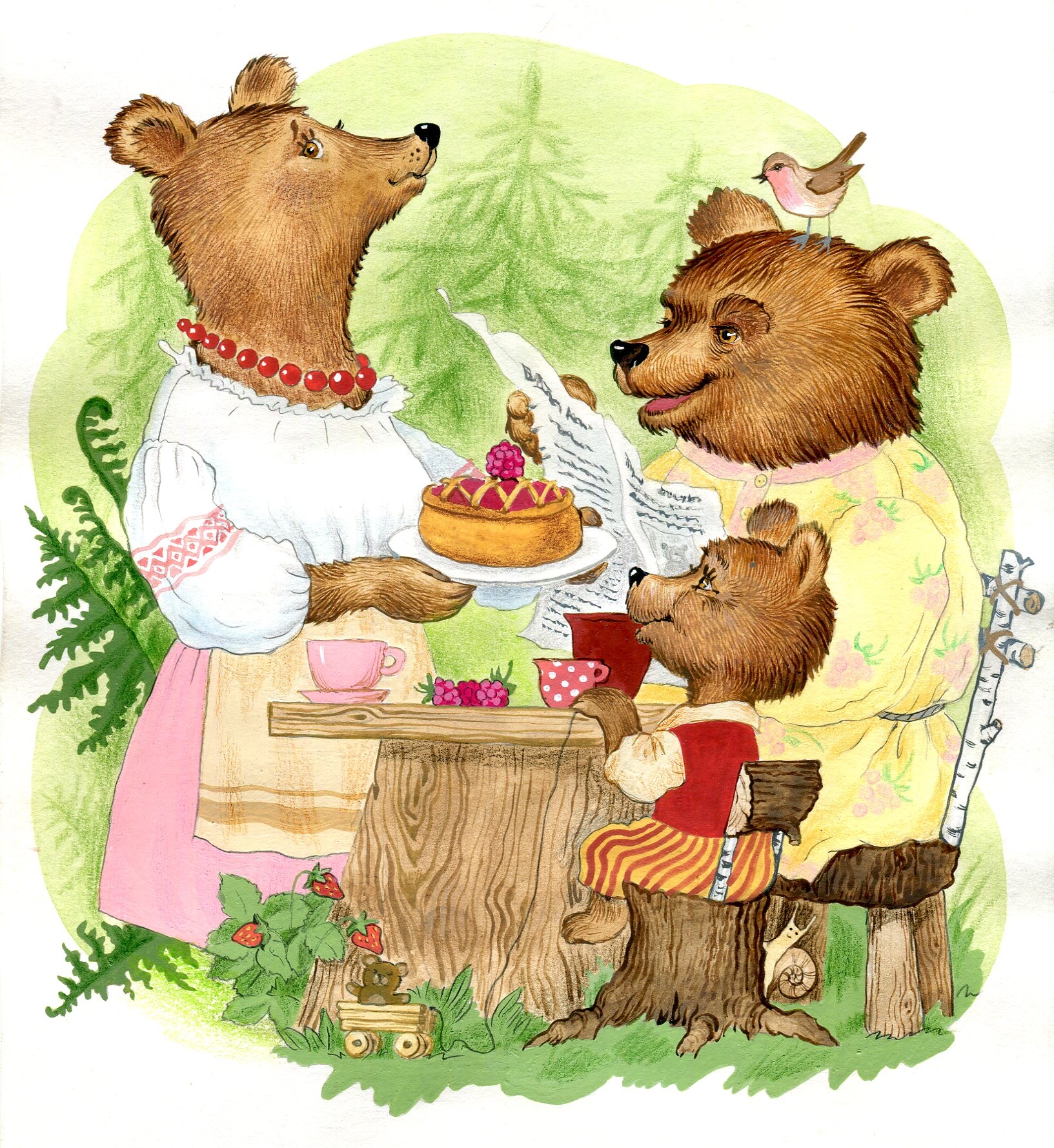 Сказка три медведя Настасья Петровна